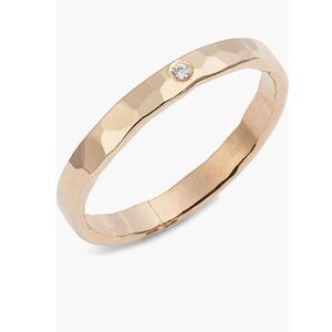 Nashelle Diamond Hammered 14k Ring